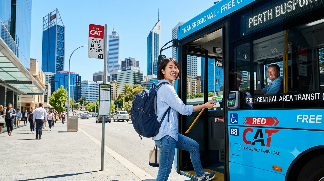 【2026年最新】パース市内のバス・電車・無料交通機関ガイド